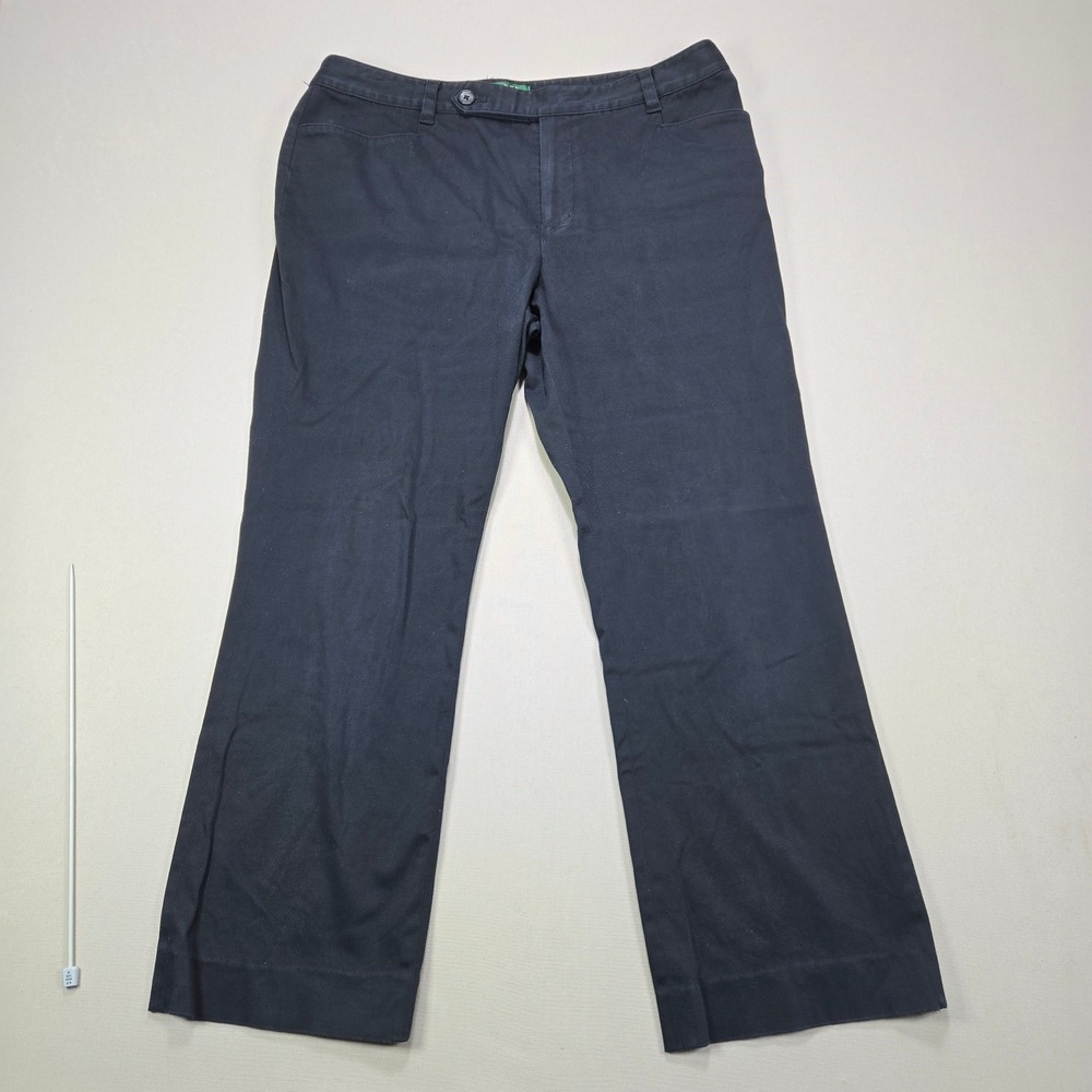 Lauren Ralph Lauren Petite Adelle Black Cotton Blend Dress Pants Size‎ 14P